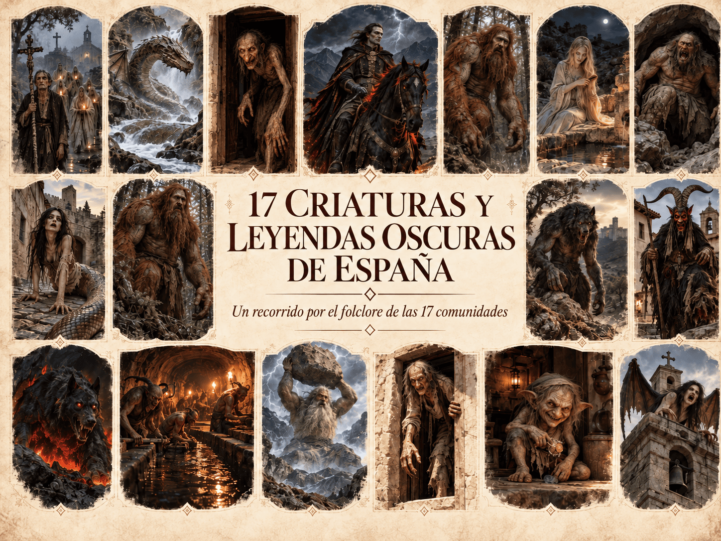 17 comunidades, 17 pesadillas: criaturas y leyendas oscuras de España